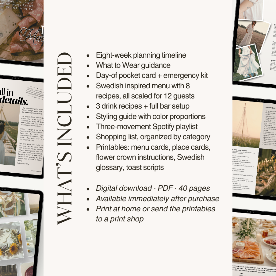 Midsommar Party Entertaining Guide