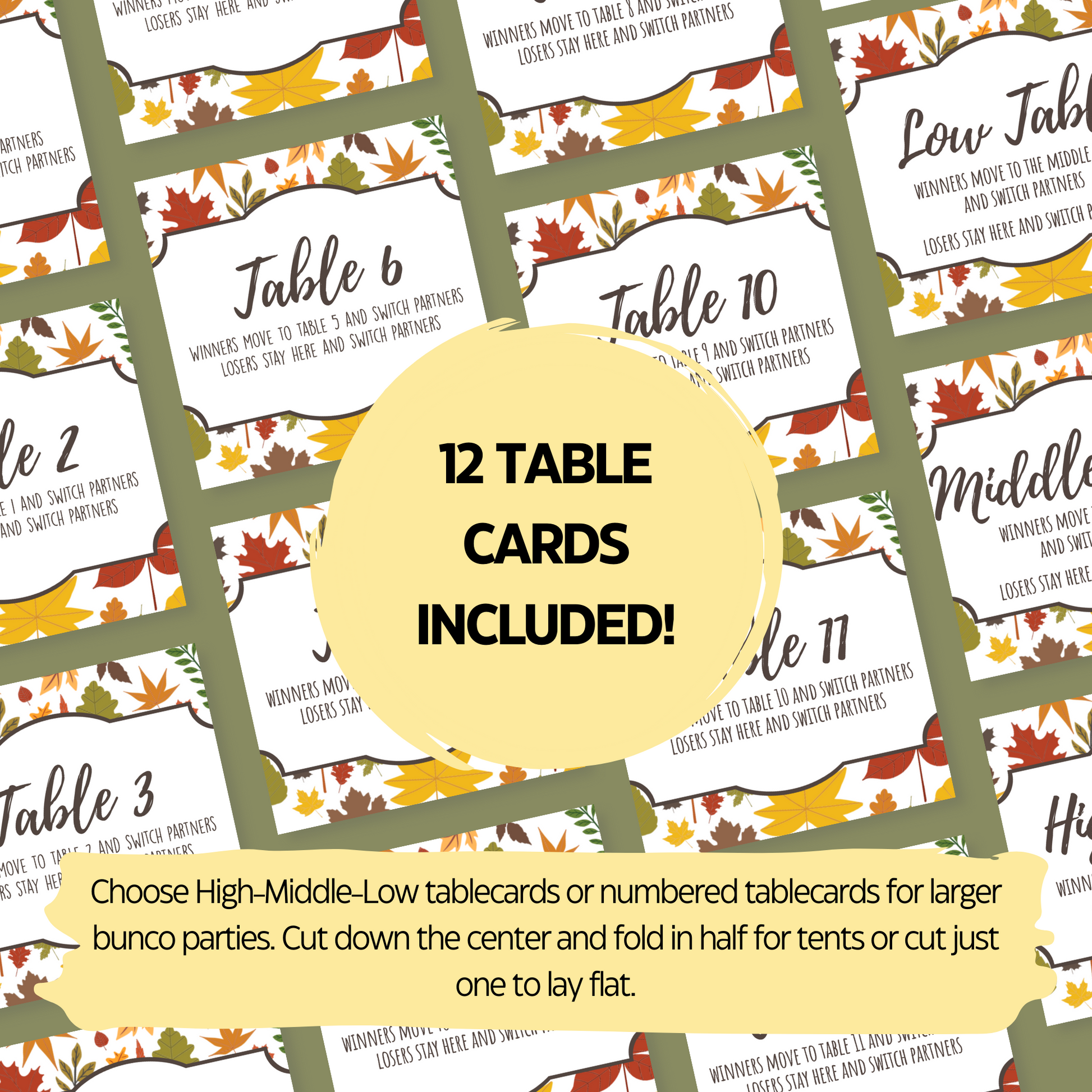 Happy Fall Y'all Bunco Set